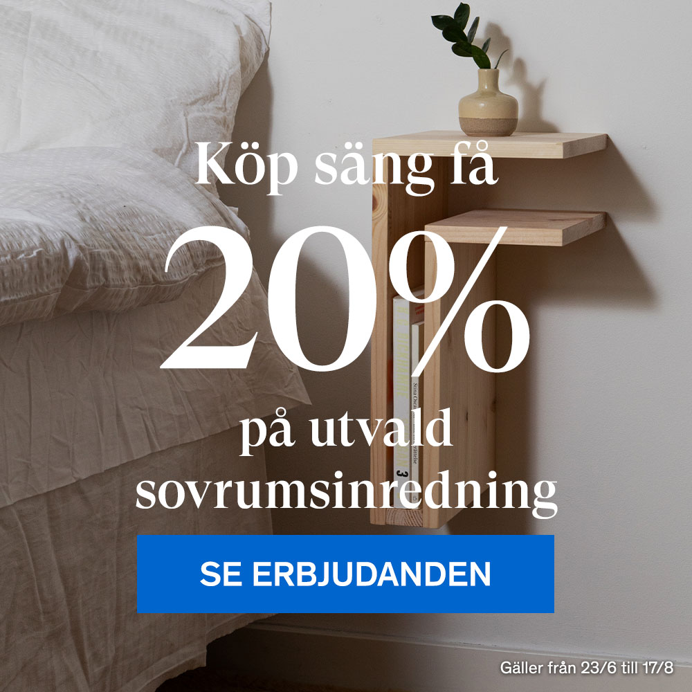 K&ouml;p s&auml;ng f&aring; 20% p&aring; utvald sovrumsinredning